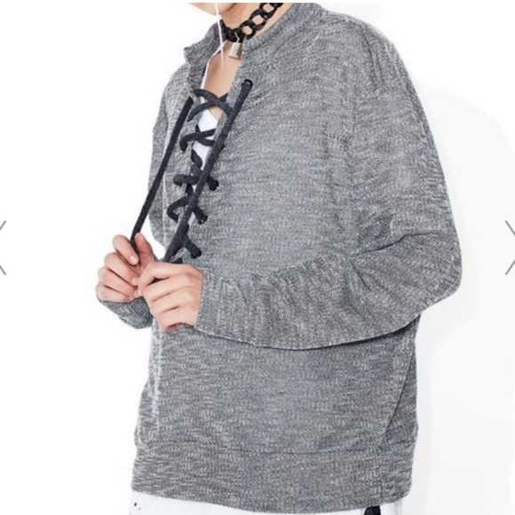 Daydream Nation Terry Dream Sweater Tie Pullover S - Picture 4 of 10